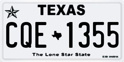 TX license plate CQE1355