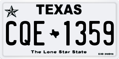 TX license plate CQE1359