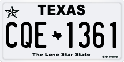 TX license plate CQE1361
