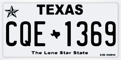 TX license plate CQE1369