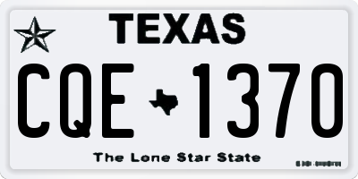 TX license plate CQE1370