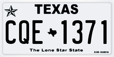 TX license plate CQE1371