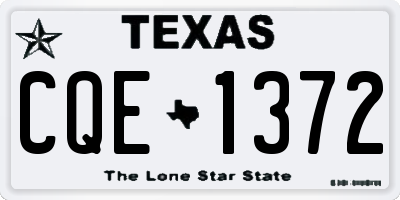 TX license plate CQE1372
