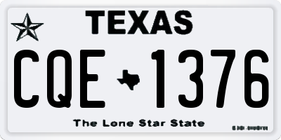 TX license plate CQE1376