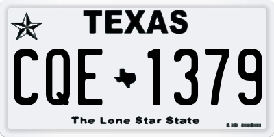 TX license plate CQE1379