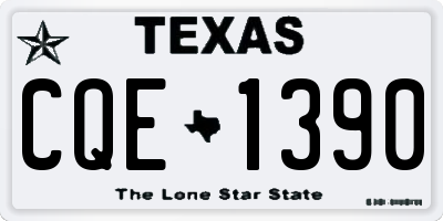 TX license plate CQE1390