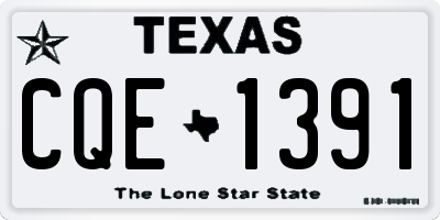 TX license plate CQE1391