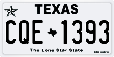 TX license plate CQE1393