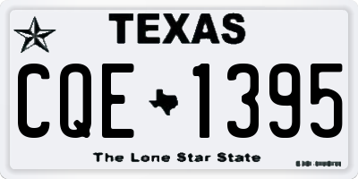TX license plate CQE1395