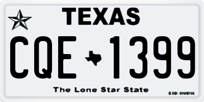 TX license plate CQE1399