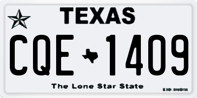 TX license plate CQE1409
