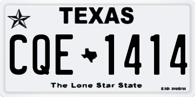 TX license plate CQE1414