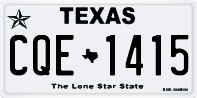 TX license plate CQE1415