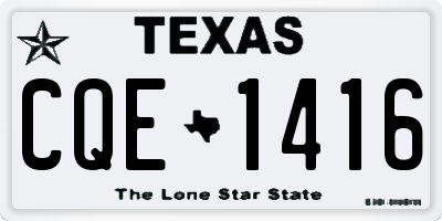 TX license plate CQE1416