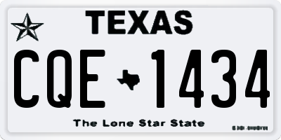 TX license plate CQE1434