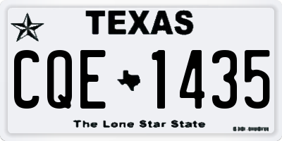 TX license plate CQE1435