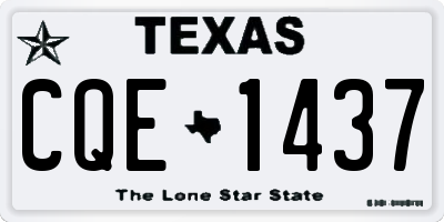 TX license plate CQE1437