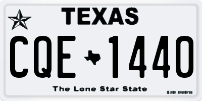 TX license plate CQE1440