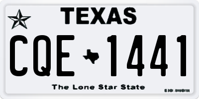 TX license plate CQE1441