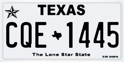 TX license plate CQE1445