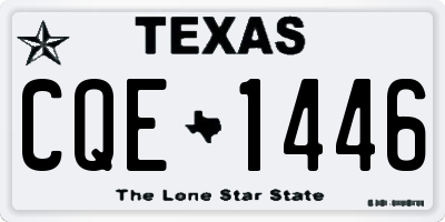 TX license plate CQE1446