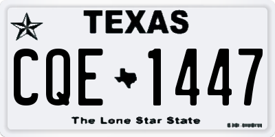 TX license plate CQE1447