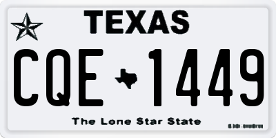 TX license plate CQE1449
