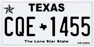 TX license plate CQE1455
