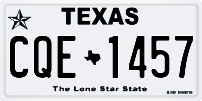 TX license plate CQE1457