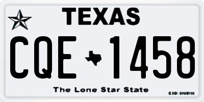 TX license plate CQE1458