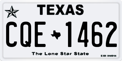 TX license plate CQE1462