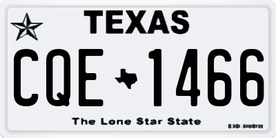 TX license plate CQE1466