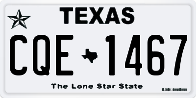 TX license plate CQE1467