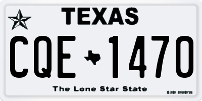 TX license plate CQE1470