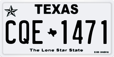 TX license plate CQE1471