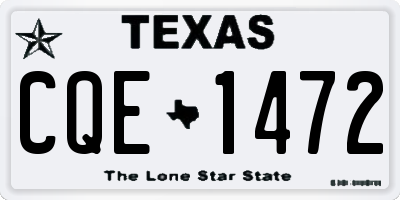 TX license plate CQE1472