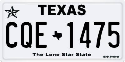 TX license plate CQE1475