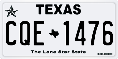 TX license plate CQE1476