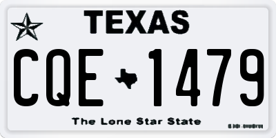 TX license plate CQE1479