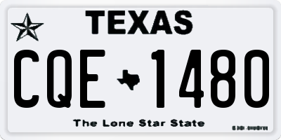 TX license plate CQE1480