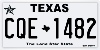 TX license plate CQE1482