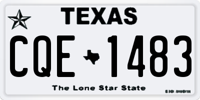 TX license plate CQE1483