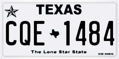 TX license plate CQE1484