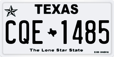 TX license plate CQE1485