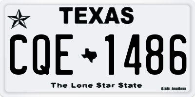 TX license plate CQE1486