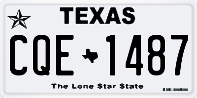 TX license plate CQE1487
