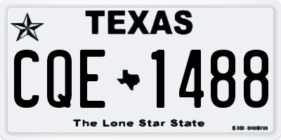 TX license plate CQE1488