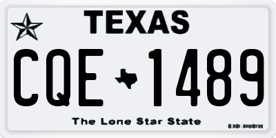 TX license plate CQE1489