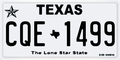 TX license plate CQE1499