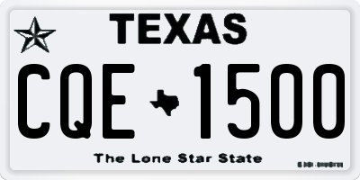 TX license plate CQE1500